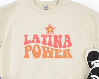 Latina Power-sweater, Hispanic Heritage, trui voor vrouwen, Latina-trui, Mexicaanse trui, Herencia Hispana, Poder Latina, schattige trui