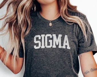 Sigma white letters Unisex, Trendy Shirt, Unisex, Gift for Boyfriend, Gift for her, Meme T Shirt, Funny Tee, Skibidi
