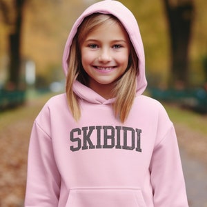 Skibidi Youth Size Hoodie, Trendy Shirt, Gift for Boys, Gift for Girls, Meme Shirt, Funny Sweater, Skibidi Sigma, Gyat, Gen Alpha