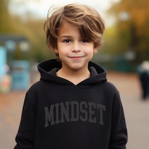 Mindset Youth Size Hoodie, Trendy Sweater, Gift for Boys, Gift for Girls, Meme Sweatshirt, Funny Hooded Sweater, Sigma, Gyat, Gen Alpha