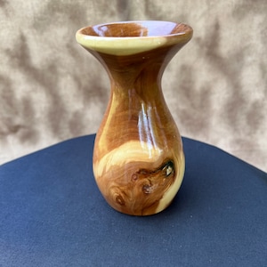 Applewood bud vase