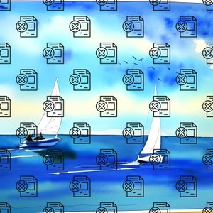 Segelboote auf dem Wasser 4 Aquarellbilder