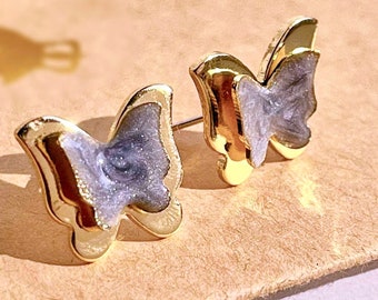 Butterfly Earrings | Sparkles Earrings| Best Anniversary Gift Purple Handmade Unique Gift |  Birthday Gift | Gift For Her| Valentine gift