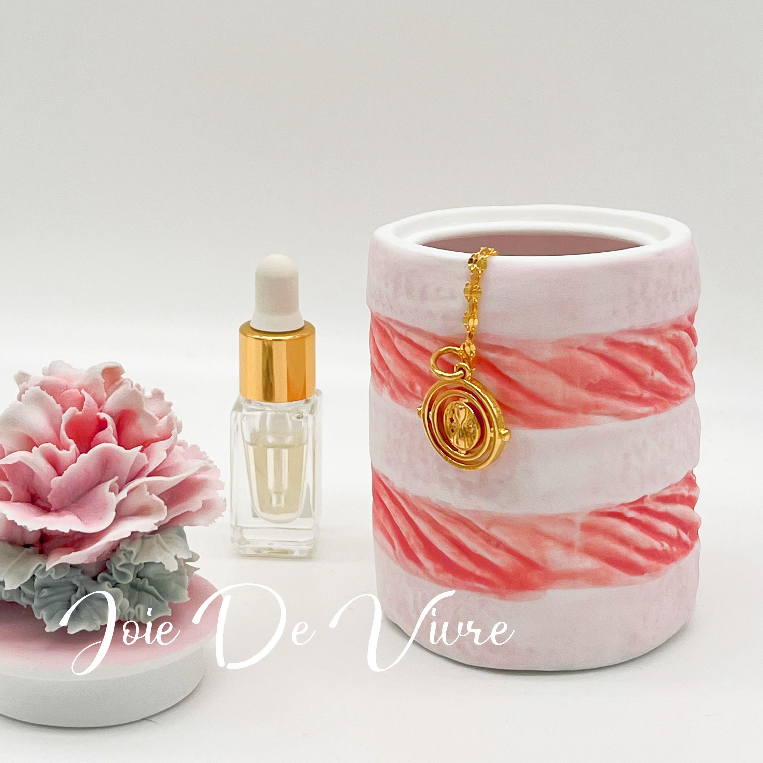 Carnation Rose Ceramic Flower Handmade Jewel Case | Passive Diffuser ...