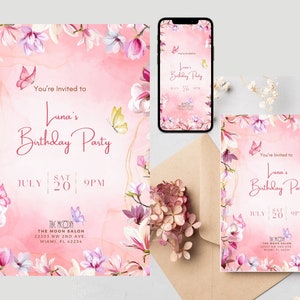 Floral Dreams Personalized Digital Invitation