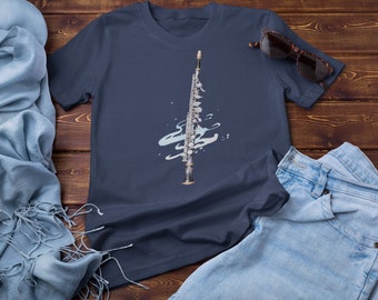 Oboe Tee, Instrumentalist T-Shirt, Funny Musician Gift, Orchestra Player Graphic T-Shirt, Band Geek Shirts