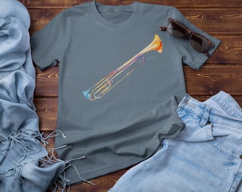 Trombone Tee, Instrumentalist T-Shirt, Funny Musician Gift, Orchestra Player Graphic T-Shirt, Band Geek Shirts