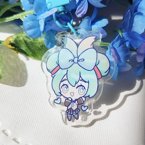 Cinnamon Miku 2&quot; acrylic keychain charm | anime | manga | vocaloid | Hatsune Miku | project sekai | chibi | kawaii