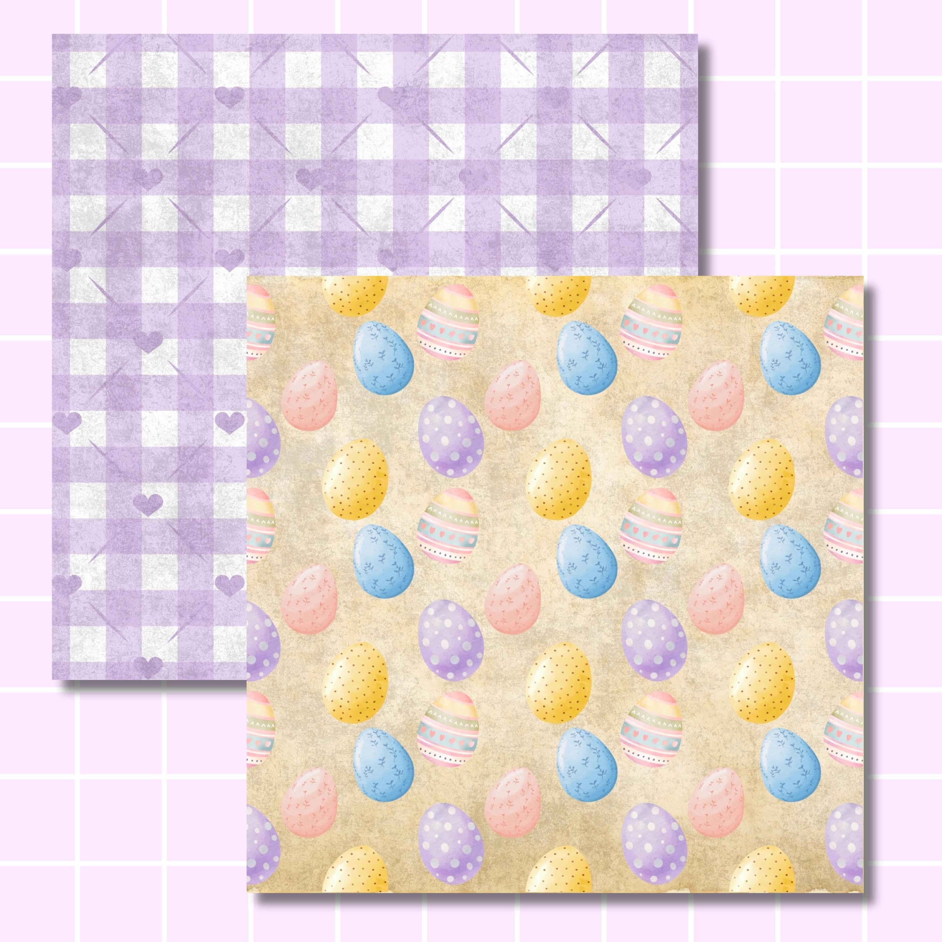 Easter Digital Paper Pack | Vintage Bunny Scrapbook Paper - 24 ...