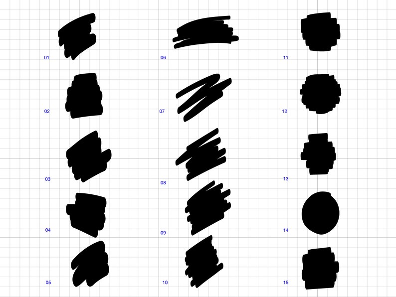 30 Brushstrokes SVG Bundle Brushstrokes SVG for Cricut Cut File Digital