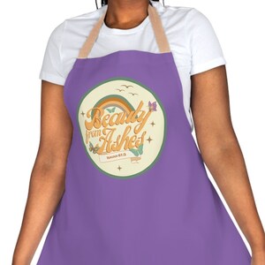 Christian Retro Aesthetic Bible Verse Apron for Men and Women, Scripture Gift for Christian Cook, Chef, Baker. Bible Camp, Ministry Apron.