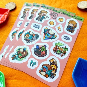 Zelda LOZ Korok In Crisis Wodoodporny PVC Laminowany Arkusz Naklejek Do Pamiętnika Scrapbook Śliczna Dekoracja