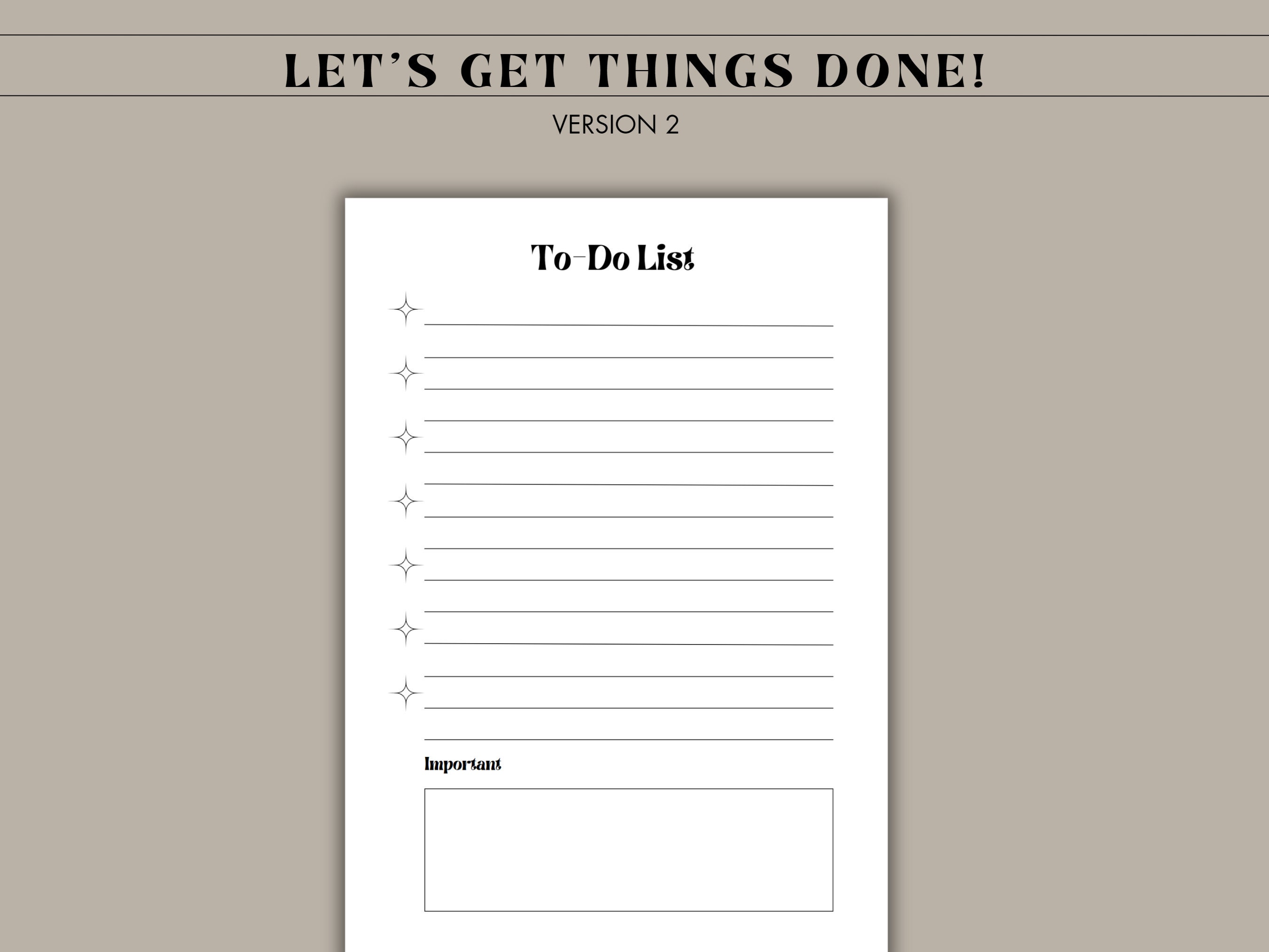 Minimalist To-do List Printable List Productivity List Tasks Tracker ...
