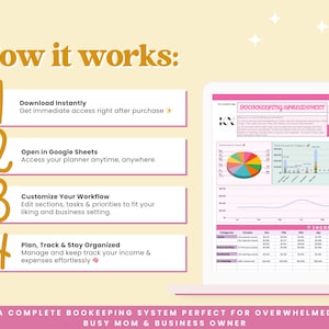 Hoja de cálculo de contabilidad para entrenadores / Rastreador de presupuesto para pequeñas empresas / Rastreador de ingresos y gastos en Google Sheets / Finanzas para mamás emprendedoras imagen 6