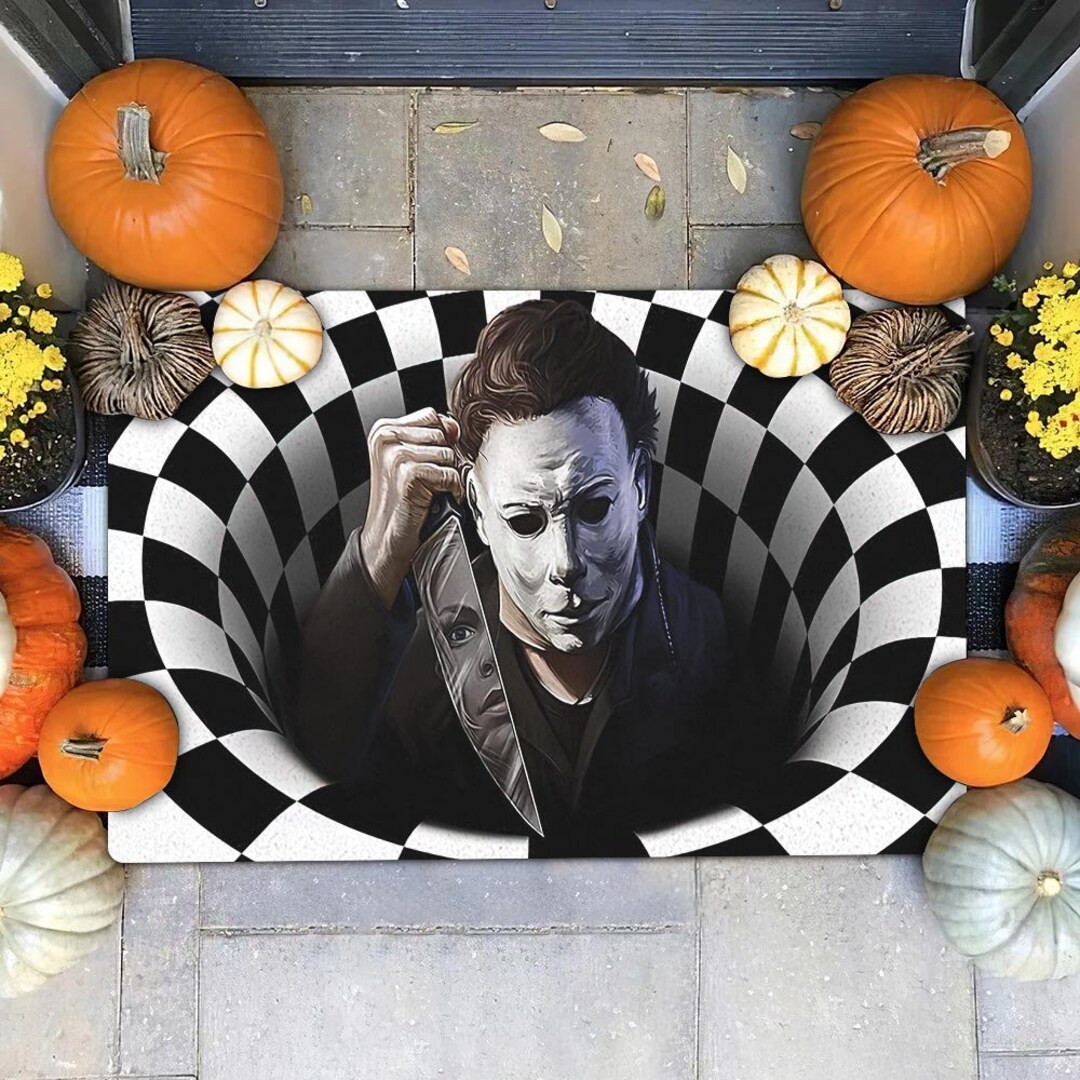 Horror Movies Halloween Doormat 3 Horror Decoration Etsy