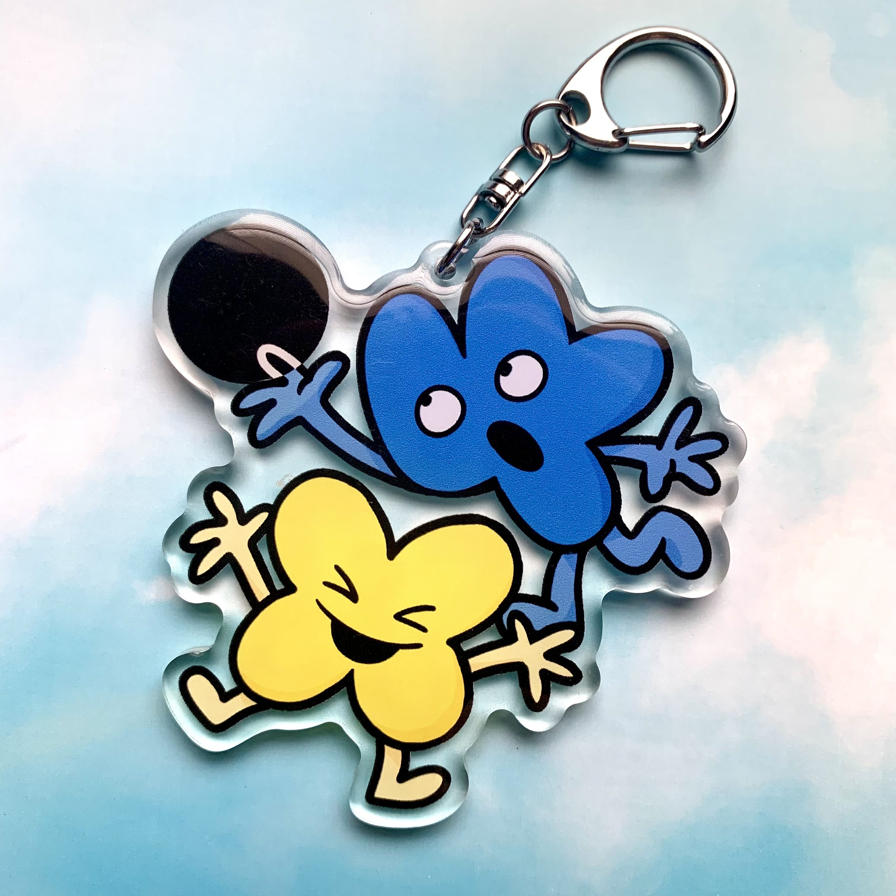 BFDI:BFB Four & X Keychain - Etsy