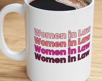 Tasse personnalisée de femmes en droit, cadeau étudiant en droit, cadeau d'avocat, cadeau d'avocat, tasse d'avocat, diplôme en droit, femmes en droit, cadeau d'école de droit