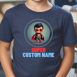 Custom Kids Superhero T Shirt, Super Hero Kid, Action Figure Gift, Unisex Superhero Matching Shirt Gift, Action Hero Shirt, Asian Superhero