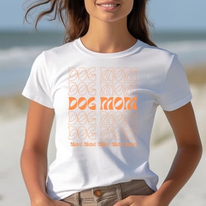 Custom Retro Dog Mom T-shirt, Dog Mom Tee Shirt, Dog Mom Shirt Gift, Dog Lover T-shirt, Dog Owner T-shirt, Dog Lover T-Shirt Gift