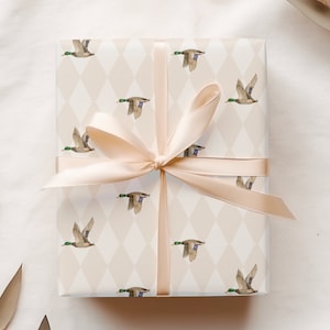 Mallard Duck Baby Shower Gift Wrap, Woodland Animals Wrapping Paper, Quality Matte Gift Sheets, First Birthday Gift, Newborn Present