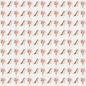 Wedding Wrapping Paper, Bridal Shower Gift Wrap, Engagement Party Gift image 2