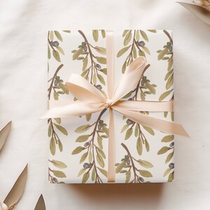 Olive Branch Wrapping Paper, Illustrated Olive Gift Wrap, Quality Gift Sheets, All Occasion Wrapping {Wedding, Birthday, Baby, Housewarming}