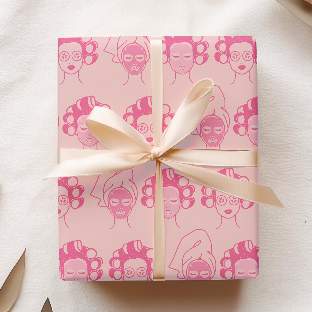Bright Pink Foil Hearts Spa Wrap main image 0
