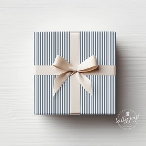 Navy Stripe Wrapping Paper