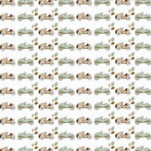 Race Car Gift Wrap, Illustrated Cars Wrapping Paper, Toddler Birthday Party, Baby Shower Present 1