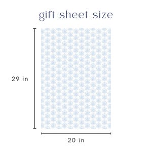 Winter Snowflake Wrapping Paper - 12 Sheets Blue White Holiday Gift Wrap 20x27 Inches