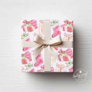 Pink Christmas Wrapping Paper, Pinkmas, Christmas Doodles Gift Wrap