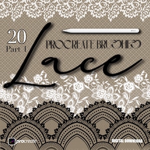 20 Procreate Seamless Lace Brushes| Lace Texture Brushes |Clothes Textile Brushes | Fishnet Tulle  rushes | Fashion Brushes | Floral Bridal