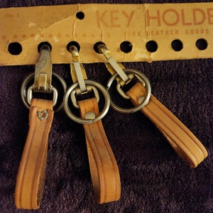 1950&#39;s leather keychains (3)