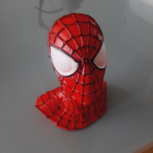 Spiderman-figur | 3D-tryckt staty handmålad | Spiderman-byst Hand Painted