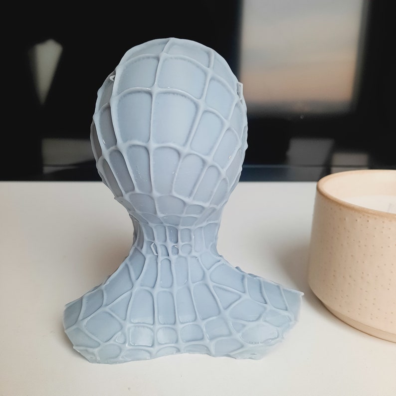 Spiderman-figur | 3D-tryckt staty handmålad | Spiderman-byst bild 9