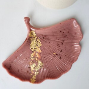Ginkgo Leaf Jewelry Tray Handcrafted Resin Dish | Home Decor Vanity Organizer & Gift for Her