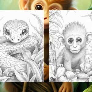 Puede incluir: Una ilustraci&oacute;n en blanco y negro de una serpiente enroscada en hojas. La serpiente tiene ojos grandes y un patr&oacute;n detallado en sus escamas. La ilustraci&oacute;n est&aacute; rodeada de hojas y ramas.
