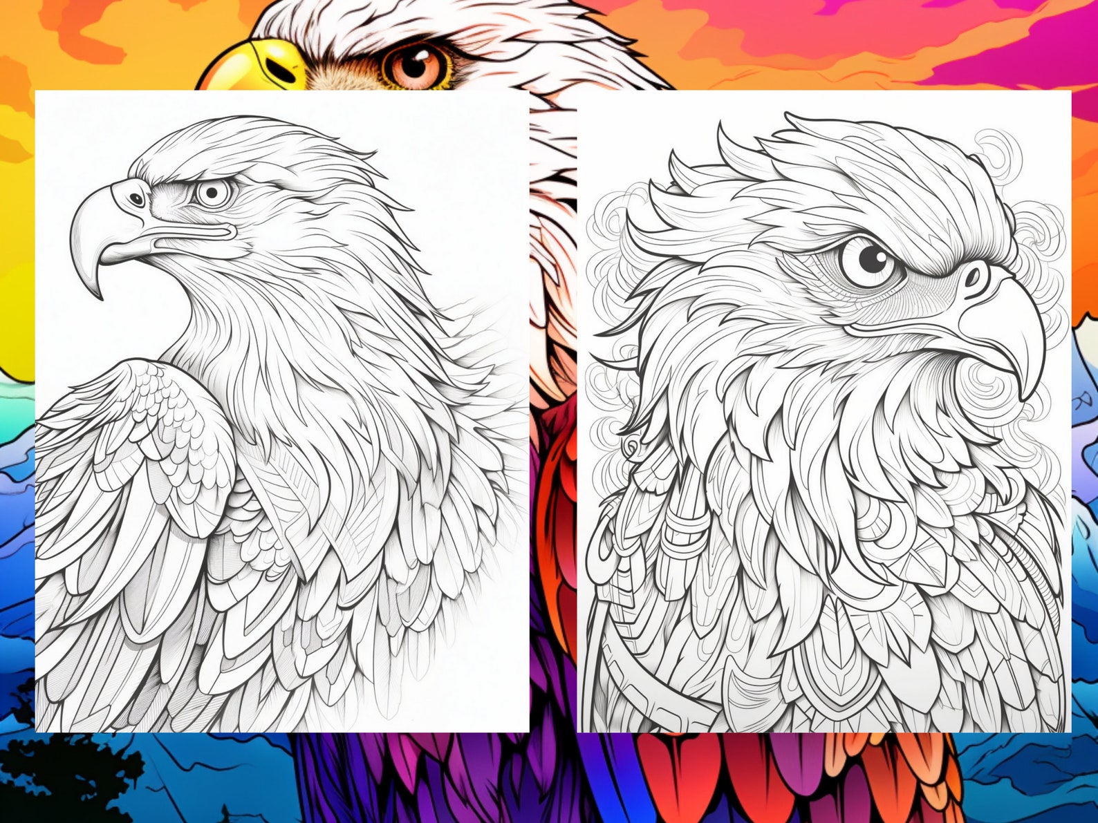 25 Majestic Eagle Coloring Pages - Adults and Kids Coloring Book ...