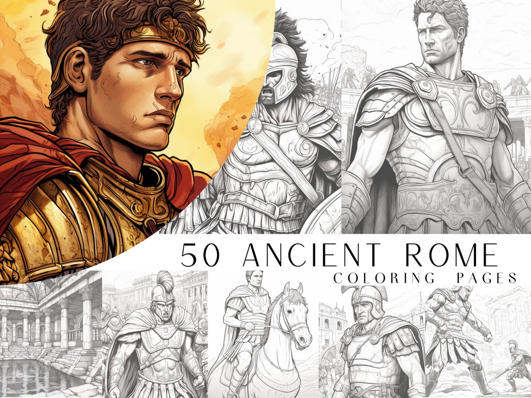 50 Ancient Rome Coloring Pages - Adult and Kids Coloring Book, History ...