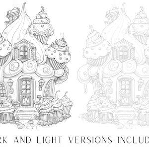 25 Cute Candy House Coloring Pages - Adult and Kids Coloring Book ...