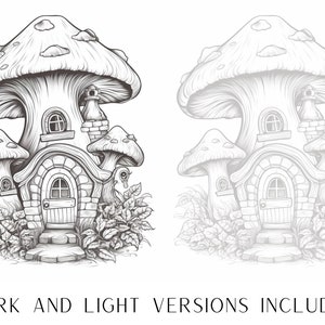 25 Enchanted Mushroom House Coloring Pages - Adult and Kids Coloring ...