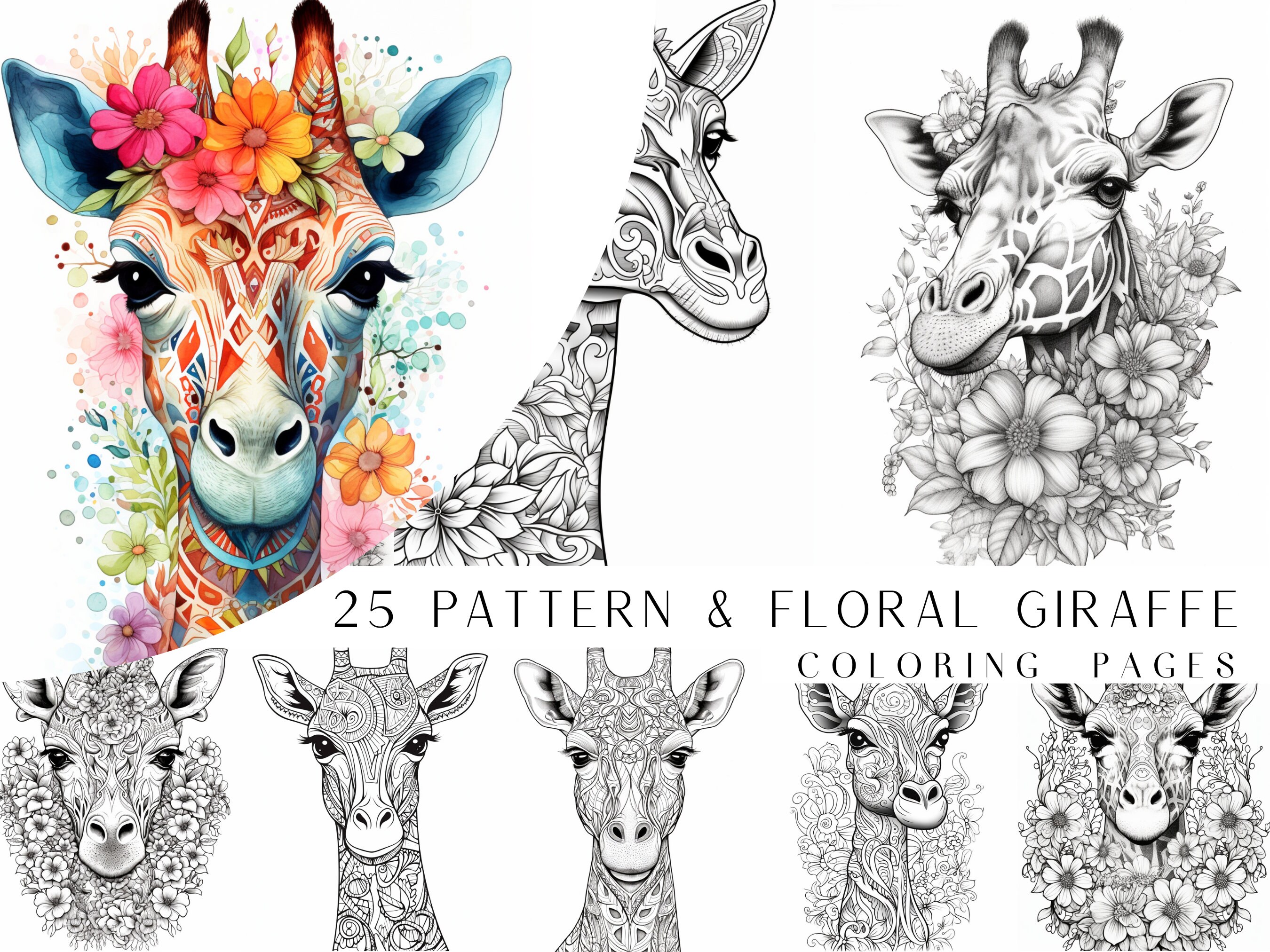 Giraffe Coloring Pages For Adults