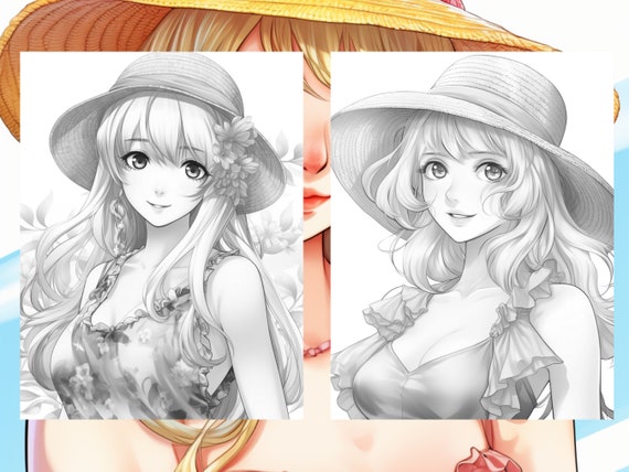 Anime Mädchen Malbuch Für Erwachsene & Jugendliche | 50 Manga Motive Zum Ausmalen Auf 100 Seiten | A4 Format