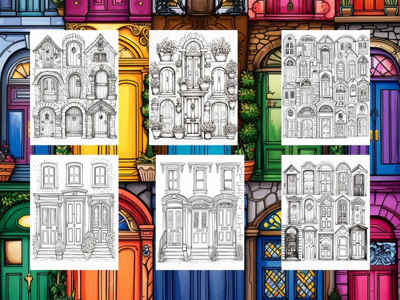 100 Doors Upon Doors Coloring Pages - Adult and Kids Coloring Book ...