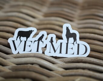 Vet Med Domestic Animal Sticker