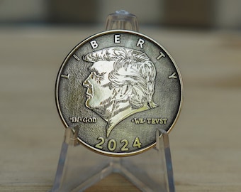 Trump 2024 Challenge Coin President Donald Trump Coin Fight Trump Merch MAGA Coin Presidential Challenge Coin Trump Merchandise Trump Gift