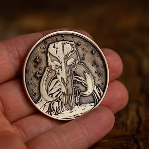 Mandalorian Challenge Coin Din Djarin Bo-Katan Helmet Coin Mythosaur Mando Star Wars Gift for him Star Wars Callenge Coin ECD coin Nerd Gift