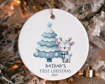 赤ちゃんの初めてのクリスマスオーナメント：カスタムレターの記念品