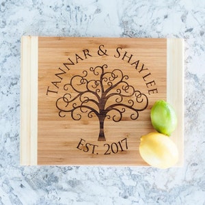 Personalisiertes Hochzeit Bambus Schneidebrett ~ 11 &quot;x 14&quot;