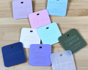 Personalized Luggage Tags, Bag Tags, Personalized ID Tags, Name Tags For Backpacks, Custom Luggage Tag, Travel Accessories, Backpack Tags